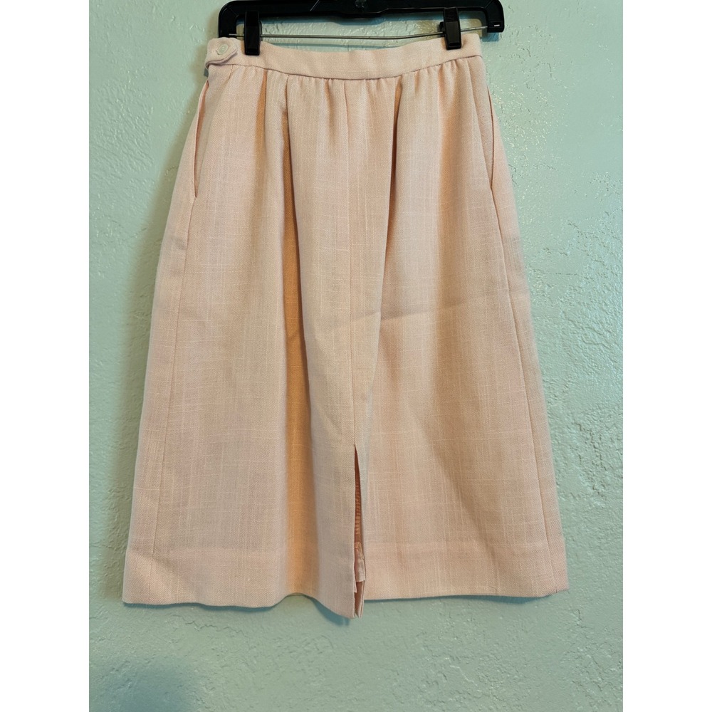 JH Collectibles Pink Linen Blend Blazer Skirt Suit Set Women Size 12 - Picture 2 of 9